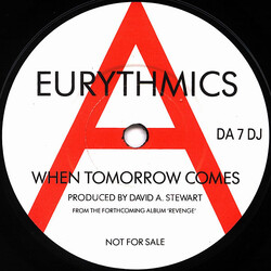 Eurythmics When Tomorrow Comes VINYL 7" USED