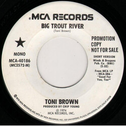 Toni Brown Big Trout River USED VINYL 7INCH 45 RPM PROMO MONO STEREO