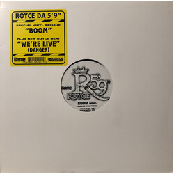 Royce Da 5'9" Boom (New) / We're Live (Danger) USED VINYL 12INCH 33 S RPM