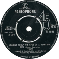 The Times (7) Looking Thru' The Eyes Of A Beautiful Girl Vinyl 7" USED