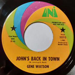 Gene Watson John's Back In Town/ Florence Jean USED VINYL 7INCH 45 RPM SINGLE PROMO