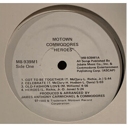 Commodores Heroes Vinyl LP USED