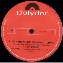 Alicia Bridges I Love The Nightlife (Disco Round) VINYL 12" USED