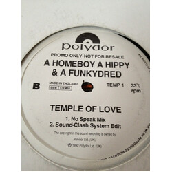 A Homeboy, A Hippie & A Funki Dredd Temple Of Love USED VINYL 12INCH PROMO 33 S RPM
