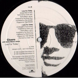 Cicero / Sylvia Mason-James Live For Today VINYL 12" USED