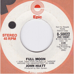 John Hiatt Full Moon USED VINYL 7INCH 45 RPM PROMO STEREO MONO