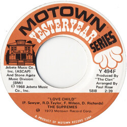 The Supremes Love Child / Some Things You Never Get Used To USED VINYL 7INCH 45 RPM SINGLE REISSUE
