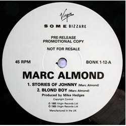 Marc Almond Stories Of Johnny USED VINYL 12INCH PROMO