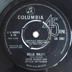 Chris Barber / Ottilie Patterson Hello, Dolly! / I Shall Not Be Moved Vinyl 7" USED