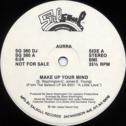 Aurra Make Up Your Mind USED VINYL 12INCH 33 S RPM PROMO