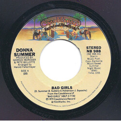Donna Summer Bad Girls USED VINYL 7INCH 45 RPM SINGLE