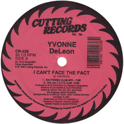 Yvonne DeLeon I Can't Face The Fact VINYL 12" USED