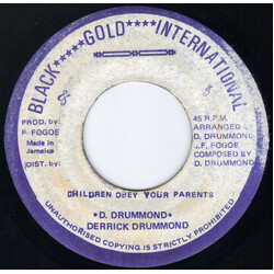 Derrick Drummond Children Obey Your Parents USED VINYL 7INCH 45 RPM
