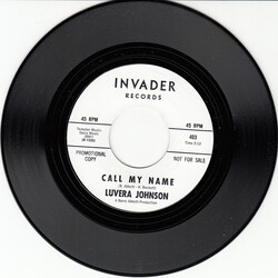 Luvera Johnson Call My Name USED VINYL 7INCH 45 RPM SINGLE PROMO STYRENE