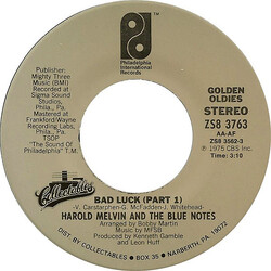Harold Melvin And The Blue Notes Bad Luck / Wake Up Everybody VINYL 7" USED
