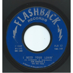 Don Gardner / Dee Dee Ford I Need Your Loving / Tell Me Vinyl 7" USED