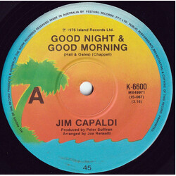 Jim Capaldi Good Night & Good Morning USED VINYL 7INCH 45 RPM SINGLE