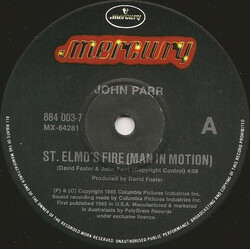 John Parr St. Elmo's Fire (Man In Motion) USED VINYL 7INCH SINGLE 45 RPM
