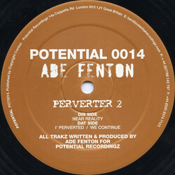 Ade Fenton Perverter 2 USED VINYL 12INCH 33 S RPM 45 RPM
