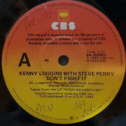 Kenny Loggins / Steve Perry Don't Fight It USED VINYL 7INCH 45 RPM SINGLE PROMO