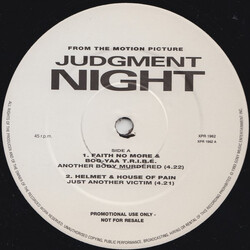 Various From The Motion Picture Judgment Night USED VINYL 12INCH 45 RPM PROMO SAMPLER