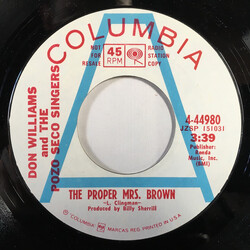 Don Williams (2) / The Pozo-Seco Singers The Proper Mrs. Brown USED VINYL 7INCH 45 RPM SINGLE PROMO