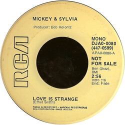 Mickey & Sylvia Love Is Strange USED VINYL 7INCH REISSUE 45 RPM PROMO MONO