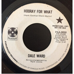 Dale Ward Hooray For What USED VINYL 7INCH 45 RPM PROMO