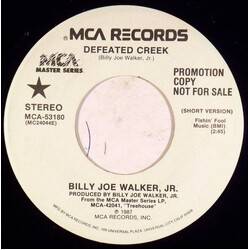 Billy Joe Walker Jr. Defeated Creek USED VINYL 7INCH 45 RPM PROMO