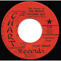 Ginny Wright (The Answer To) The Bridge Washed Out / Undecided USED VINYL 7INCH 45 RPM PROMO