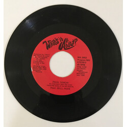 Paul Simon / Pat Benatar What's It All About? USED VINYL 7INCH 45 RPM TRANSCRIPTION STEREO