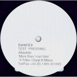 Absolute (40) More Than I Can Take (Y-Tribe / Daryl B Mixes) USED VINYL 12INCH WHITE LABEL TEST PRESSING