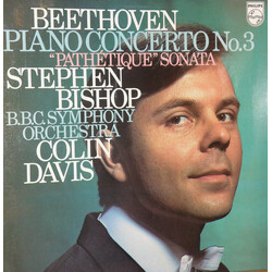 Ludwig van Beethoven / Stephen Bishop (3) / BBC Symphony Orchestra / Sir Colin Davis Piano Concerto No.3 / "Pathétique" Sonata Vinyl LP USED
