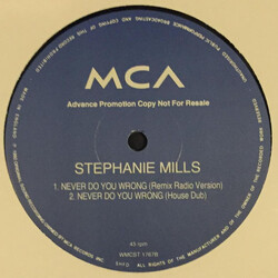 Stephanie Mills Never Do You Wrong USED VINYL 12INCH 45 RPM SINGLE PROMO