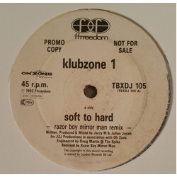Klubzone 1 Soft To Hard (Remix) USED VINYL 12INCH 45 RPM SINGLE SIDED PROMO