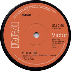 Harry Nilsson Without You USED VINYL 7INCH 45 RPM SINGLE