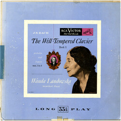Johann Sebastian Bach / Wanda Landowska The Well-Tempered Clavier: Book I: Preludes And Fugues Nos. 1-8 Vinyl LP USED