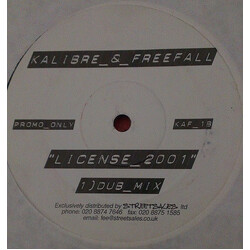 Kalibre / Freefall (5) License 2001 USED VINYL 12INCH PROMO 45 RPM