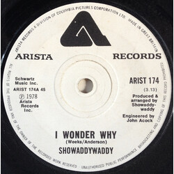 Showaddywaddy I Wonder Why USED VINYL 7INCH 45 RPM SINGLE