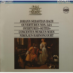 Johann Sebastian Bach / Concentus Musicus Wien / Nikolaus Harnoncourt Ouvertüren Nos. 3 & 4 - Overtures "Suites" Vinyl LP USED