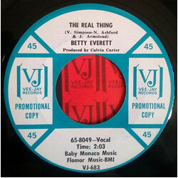 Betty Everett The Real Thing / Gonna Be Ready USED VINYL 7INCH 45 RPM PROMO