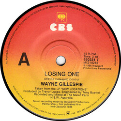 Wayne Gillespie Losing One USED VINYL 7INCH 45 RPM SINGLE