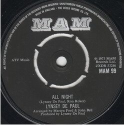 Lynsey De Paul All Night VINYL 7" USED
