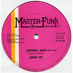 Junior Gee / Funk Masters Caveman Rock / Scratch The Rock USED VINYL 12INCH 45 RPM