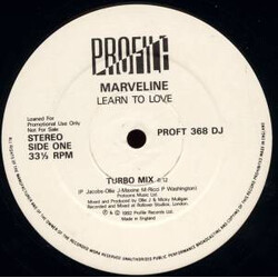 Marveline Learn To Love USED VINYL 12INCH 33 S RPM PROMO