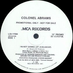 Colonel Abrams I'm Not Gonna Let VINYL 12" USED