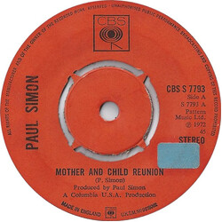 Paul Simon Mother And Child Reunion USED VINYL 7INCH 45 RPM SINGLE STEREO