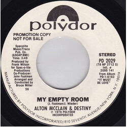 Alton McClain & Destiny My Empty Room USED VINYL 7INCH 45 RPM SINGLE PROMO