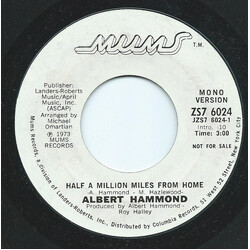 Albert Hammond Half A Million Miles From Home USED VINYL 7INCH 45 RPM SINGLE PROMO STYRENE STEREO MONO