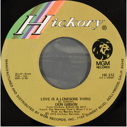 Don Gibson Love Is A Lonesome Thing USED VINYL 7INCH 45 RPM
